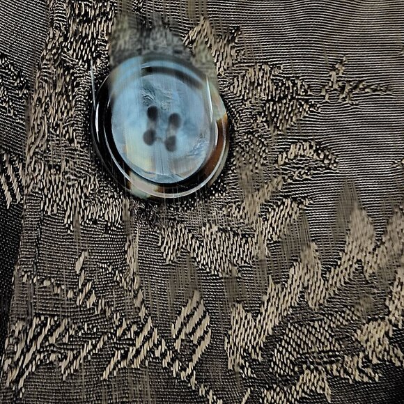 CP Shades Sausalito Vintage Brown Floral Long Sleeve Tunic Shirt Pockets Large - Picture 9 of 9